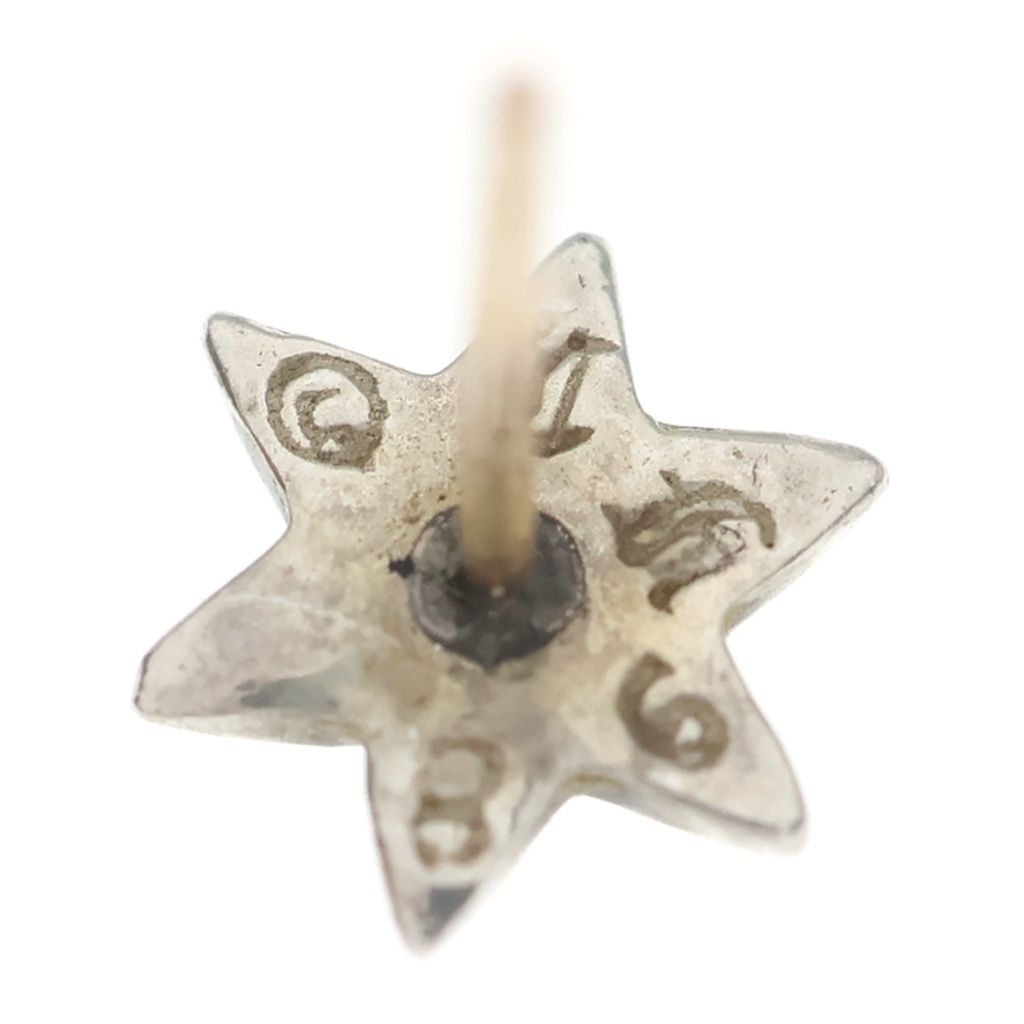 Chrome Hearts CO Star Stud Earrings Silver — view 6