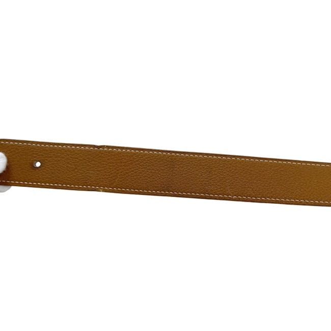 Hermes Belt Black Brown Constance Waist 93 30 Box Calf Togo Logo Buckle — view 8