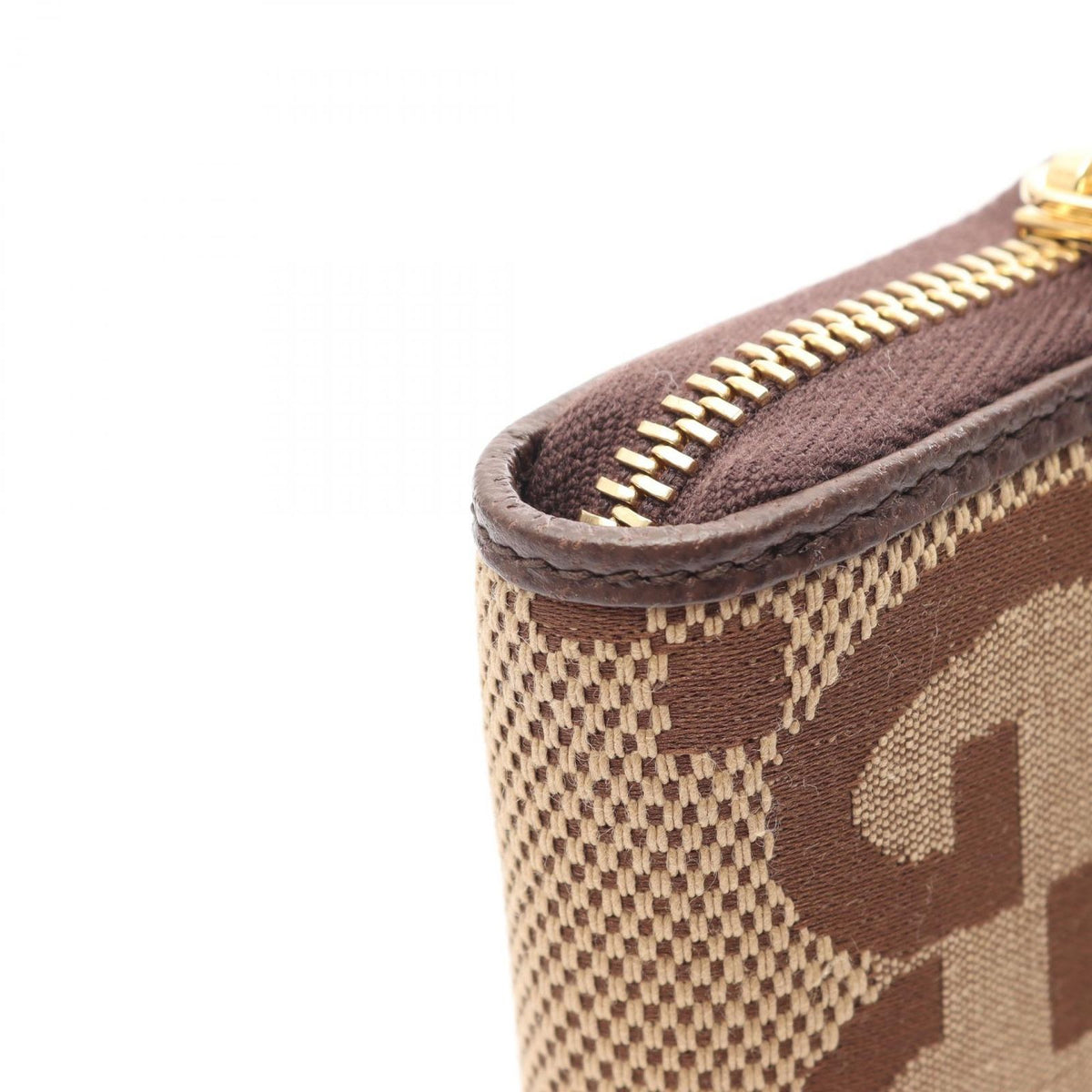 Gucci Round Wallet Jumbo GG Continental Beige Brown Canvas Leather — view 5