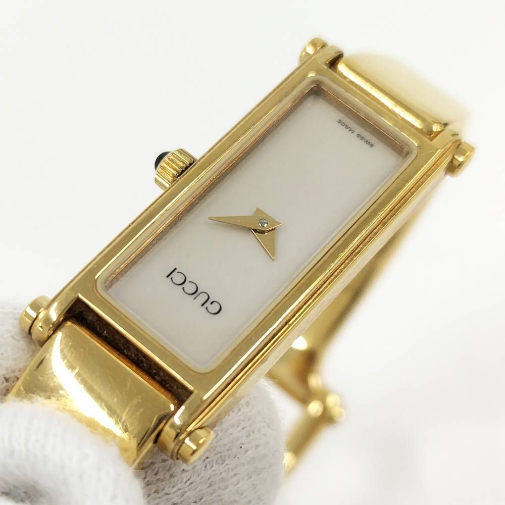 Gucci Bangle Watch Quartz SS Gold Shell — view 8