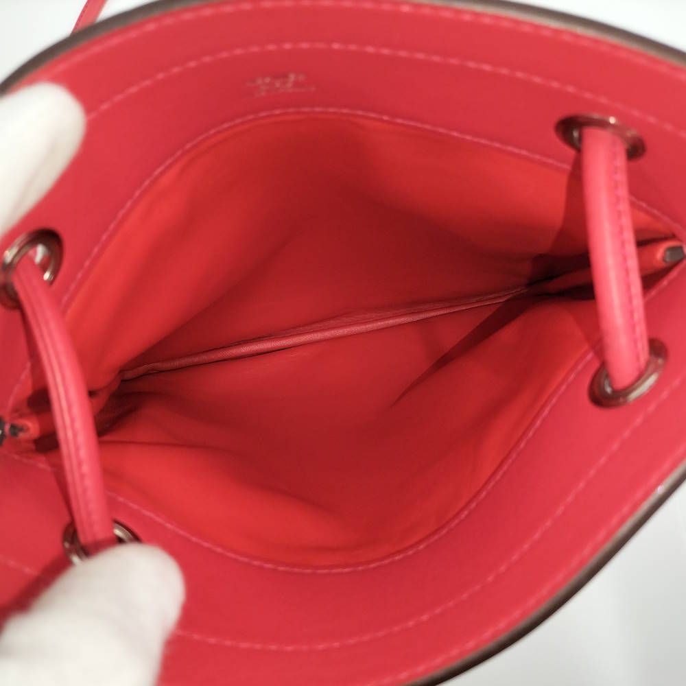 Hermes Ali Nu Shoulder Bag Leather Pink — view 8