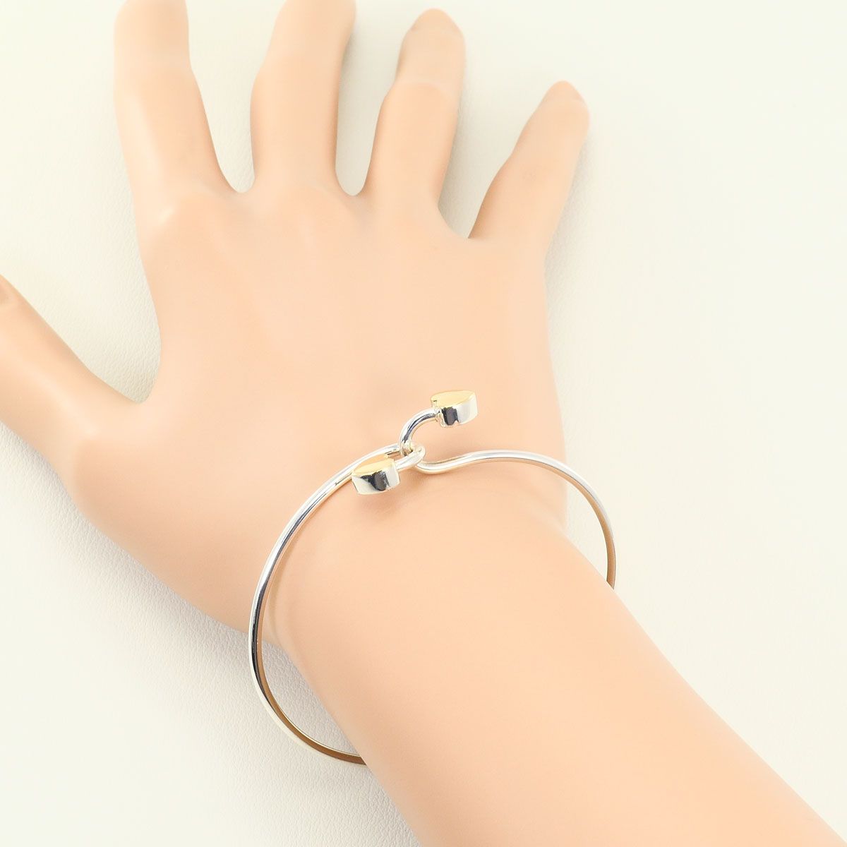 Tiffany & Co Love Knot 18K Yellow Gold 925 Sterling Silver Bangle Bracelet — view 4
