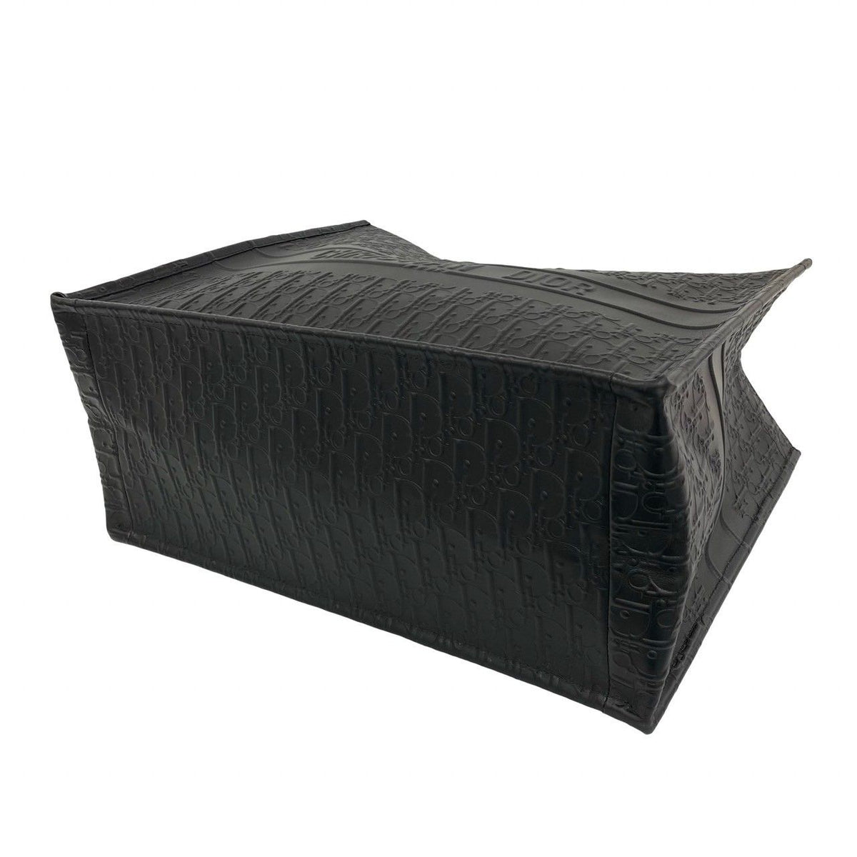 Dior Book Tote Bag Oblique Pattern Leather Black — view 8