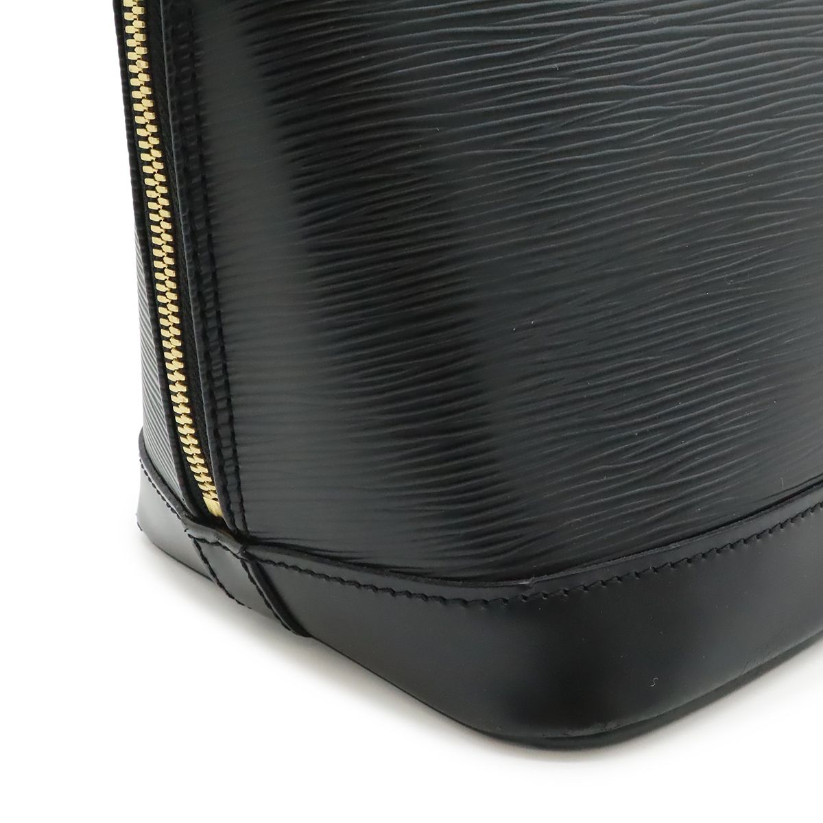 Louis Vuitton Epi Alma Handbag Leather Noir Black Gold — view 7