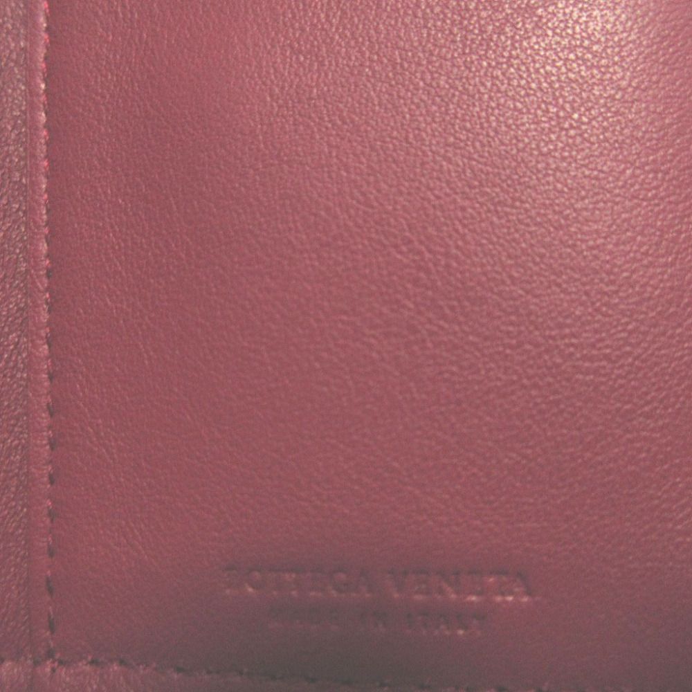 Bottega Veneta Intrecciato Leather Beige Bordeaux Compact Wallet — view 8