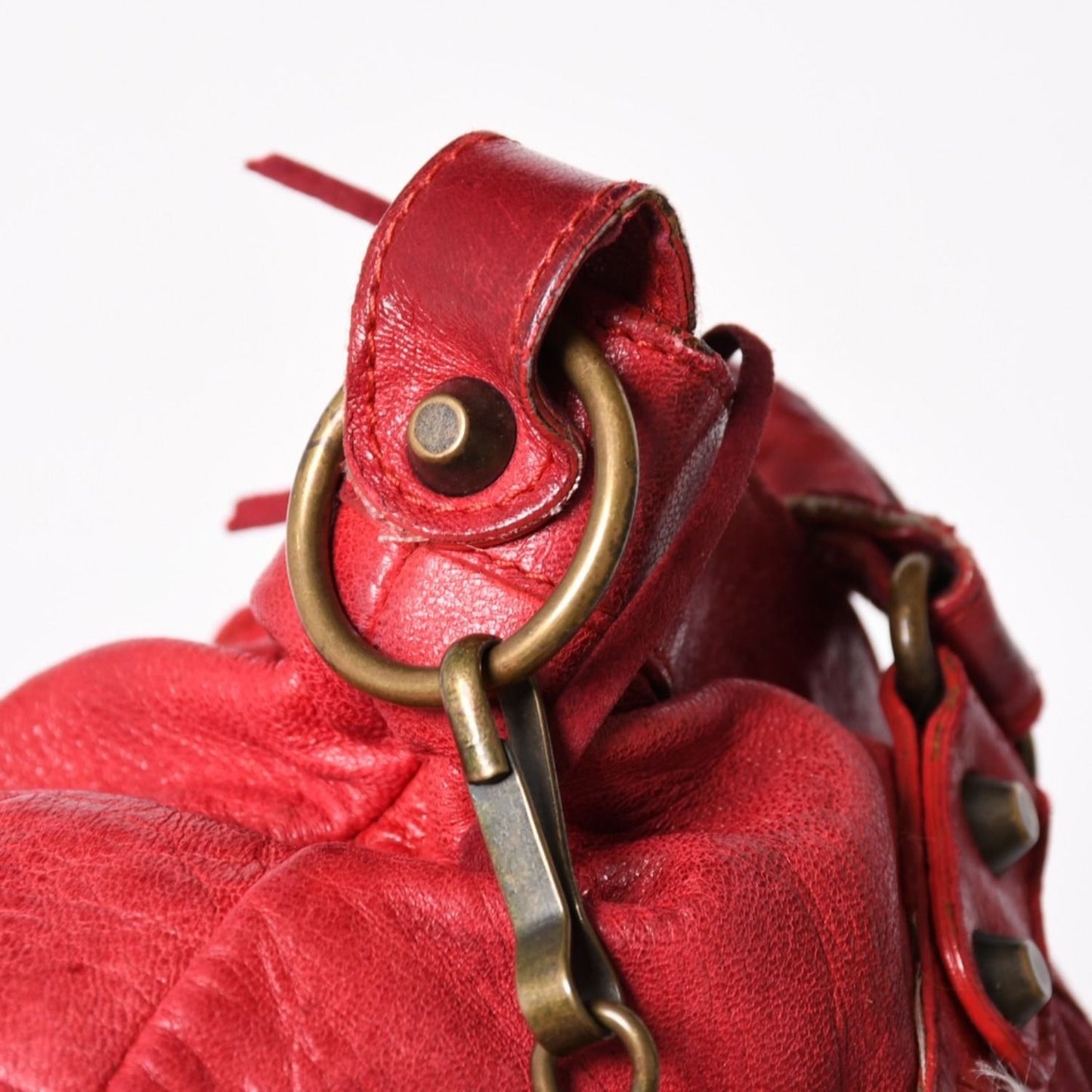 Balenciaga the First 2-Way Shoulder Bag Red Blanc — view 8