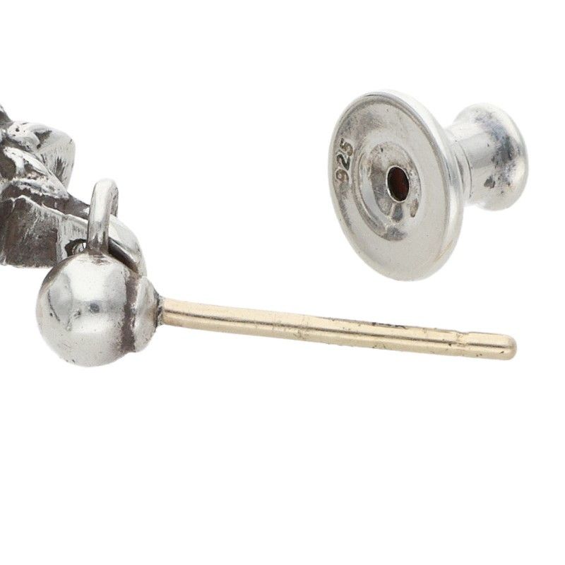 Chrome Hearts Tny Str Drp 1 Tie Nice Tardrop Silver Earrings — view 5