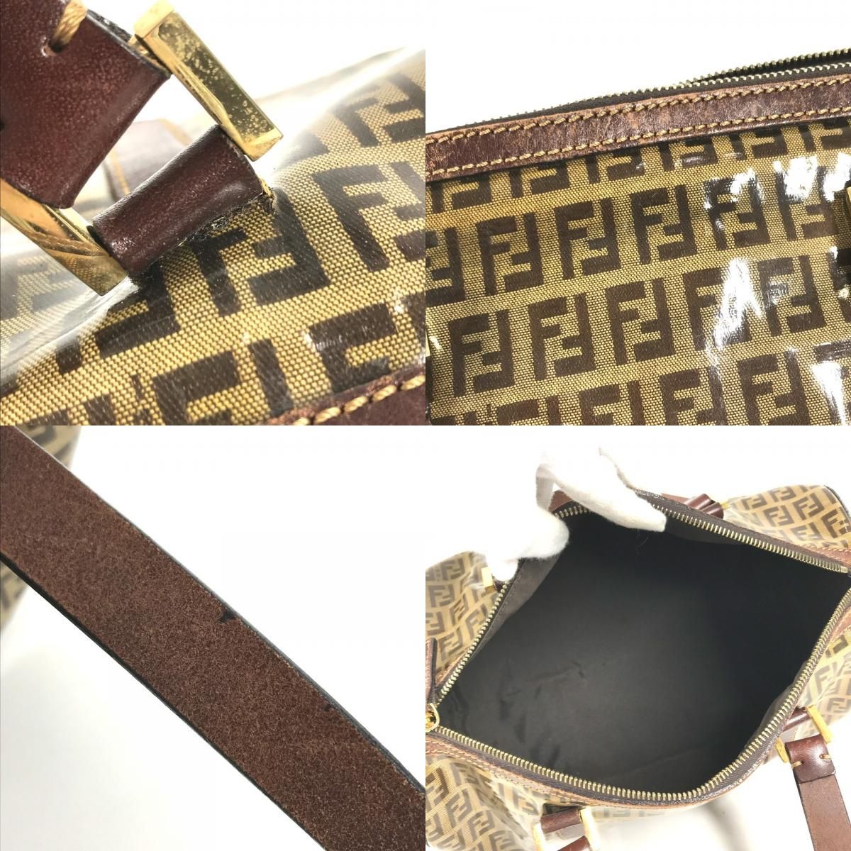 Fendi Handbag Zucca Logo Zucchino Brown — view 8