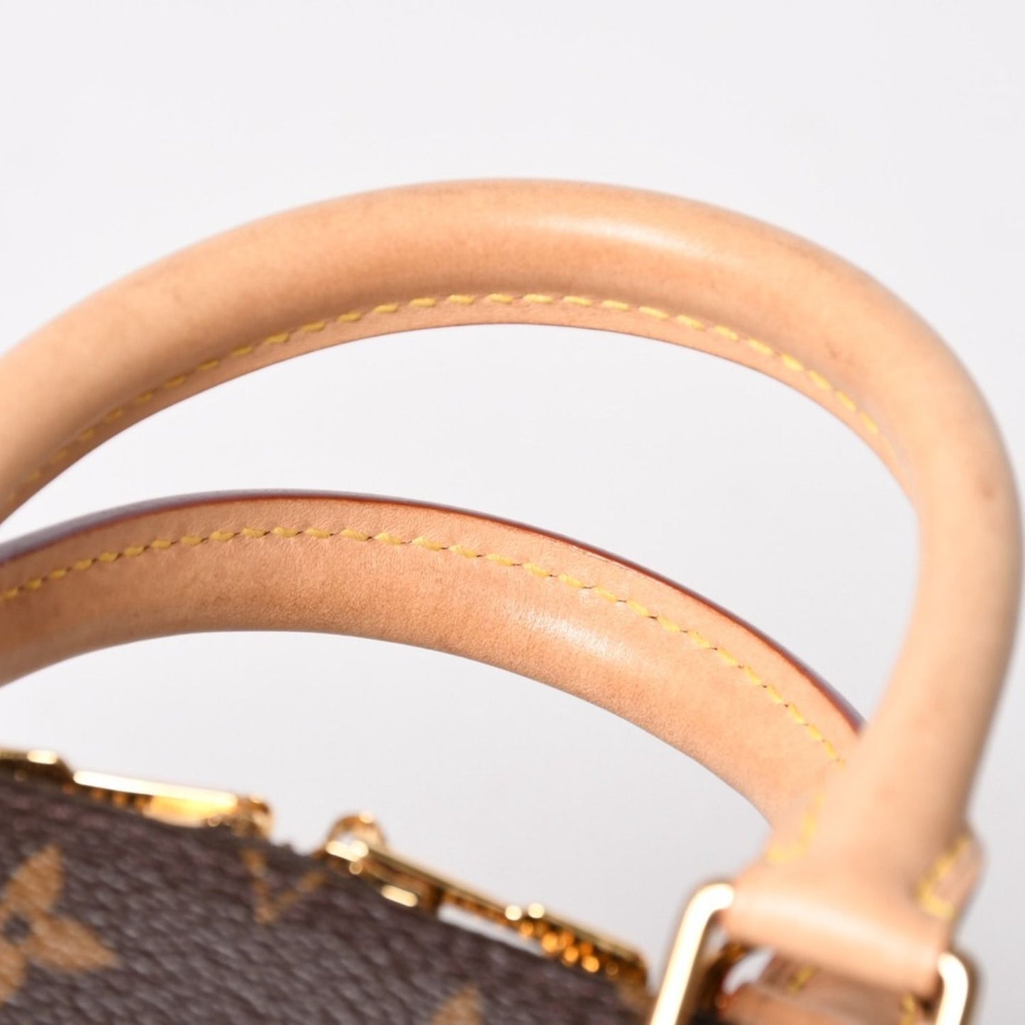 Louis Vuitton Monogram Alma BB Handbag Shoulder Gold — view 8
