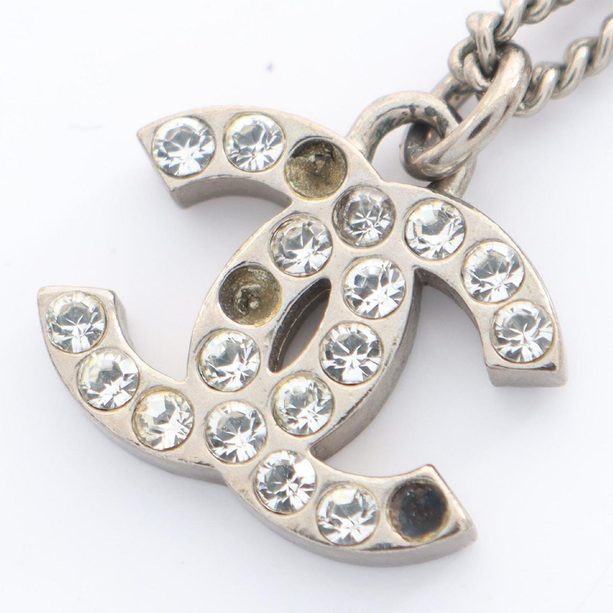 Chanel Necklace CC Logo Stainless Steel — view 7