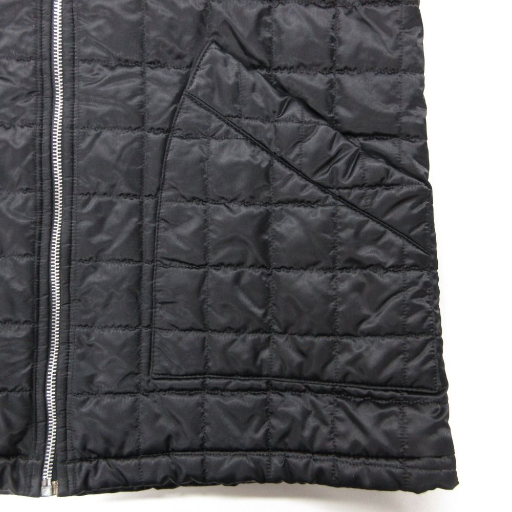 Dolce & Gabbana Coat J&ans Logo Print Fleece Hood Quilted Black MM — view 8