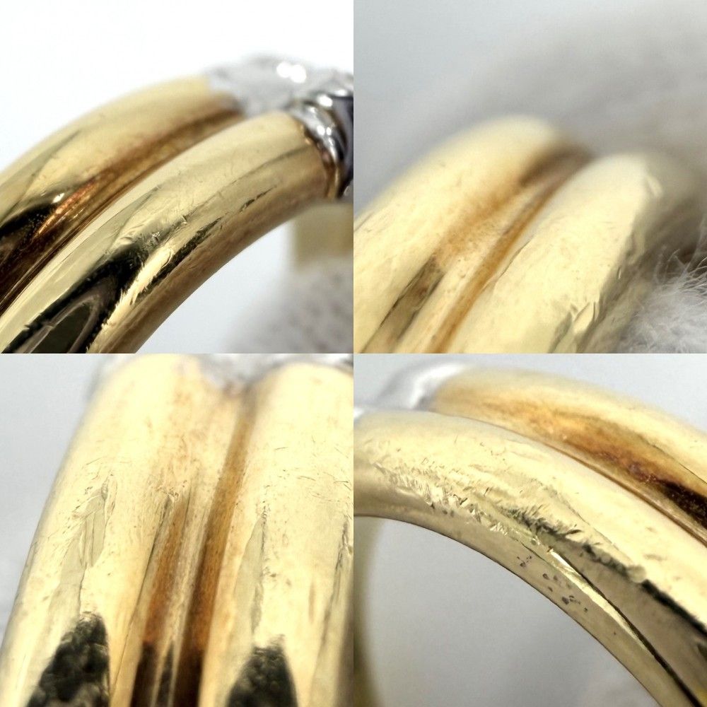 Tiffany & Co Ring Signature 18K Yellow Gold White Gold Diamond — view 8