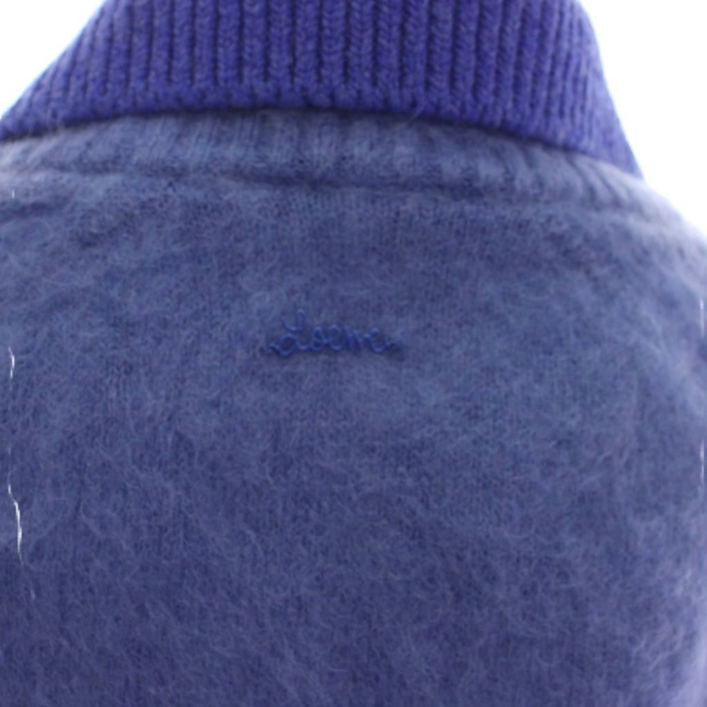 Loewe Polo Sweater Knit Shirt Long Sleeve Mohair Wool S Blue — view 7