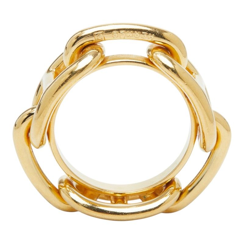 Hermes Legato Chaine D'Ancre Scarf Ring Gold Plated — view 5