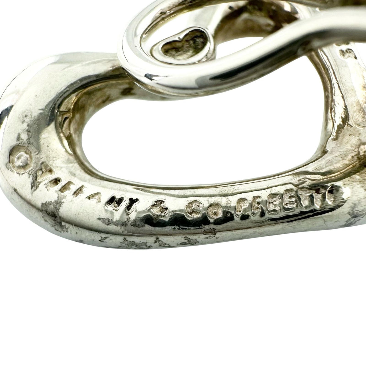 Tiffany & Co Earrings Elsa Peretti Silver Open Heart — view 8