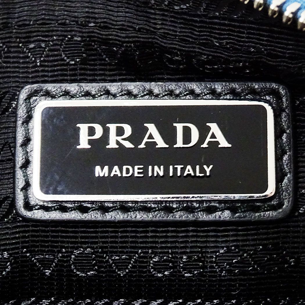 Prada Shoulder Bag Saffiano Light Blue — view 8