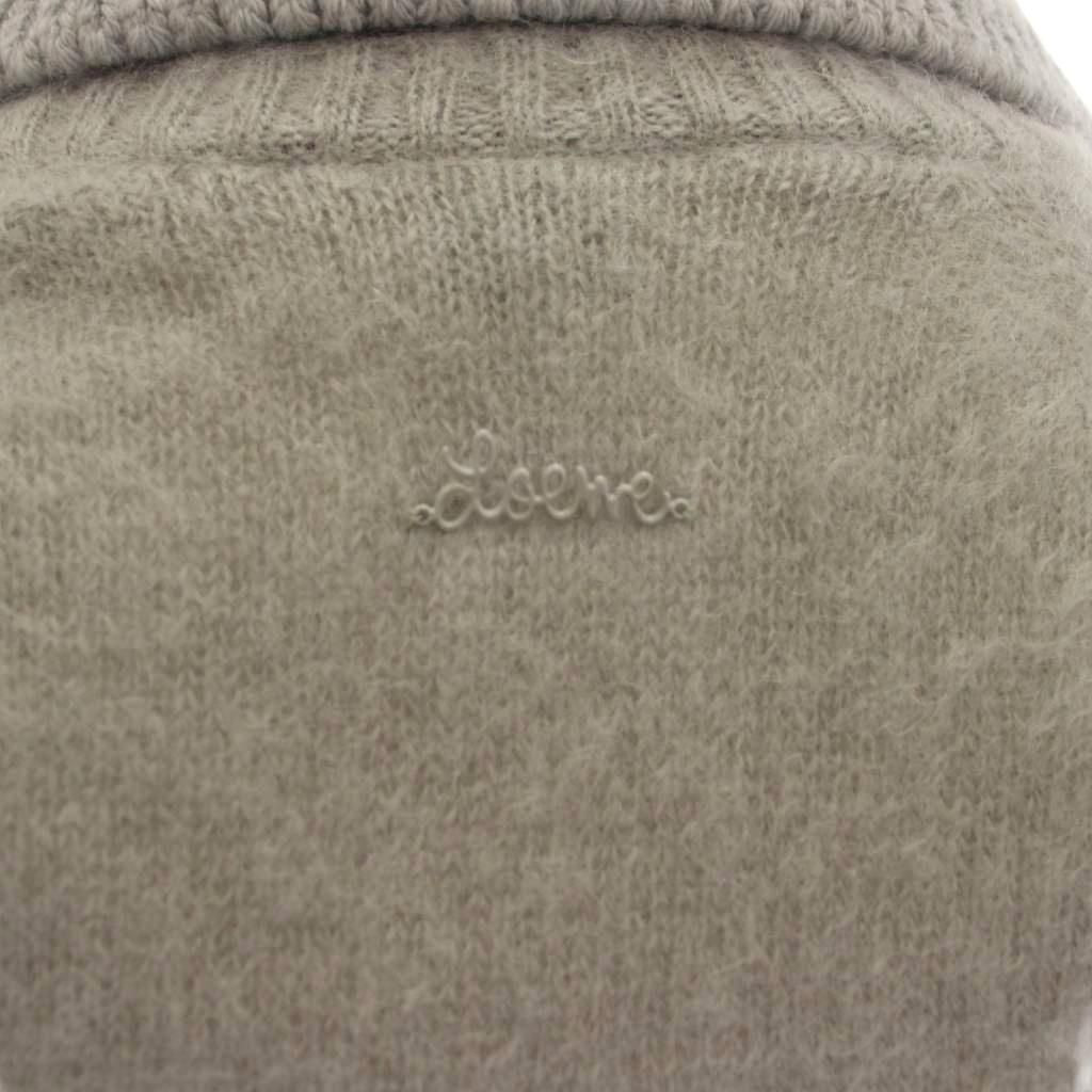 Loewe Polo Sweater Knit Shirt Long Sleeve Mohair Wool S Gray — view 7