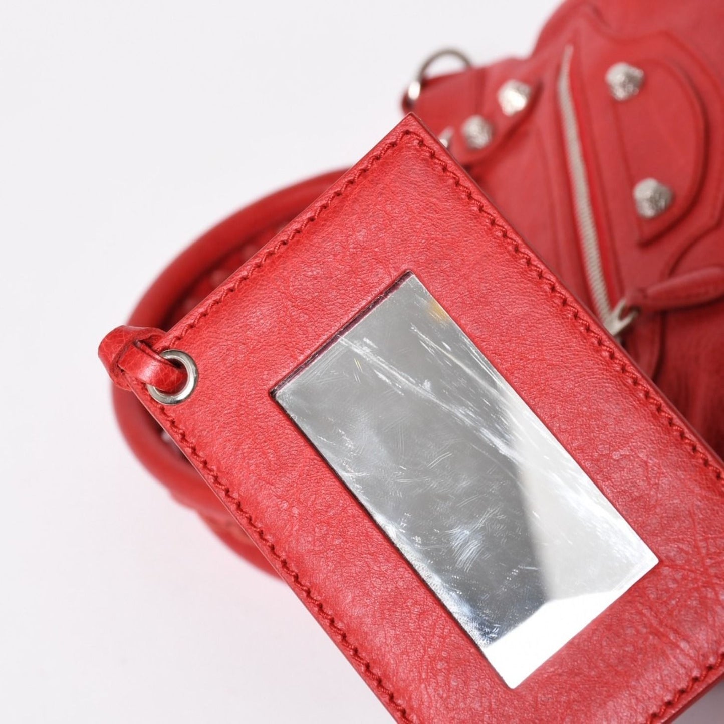 Balenciaga Giant First 2-Way Bag Leather Red Gold — view 8