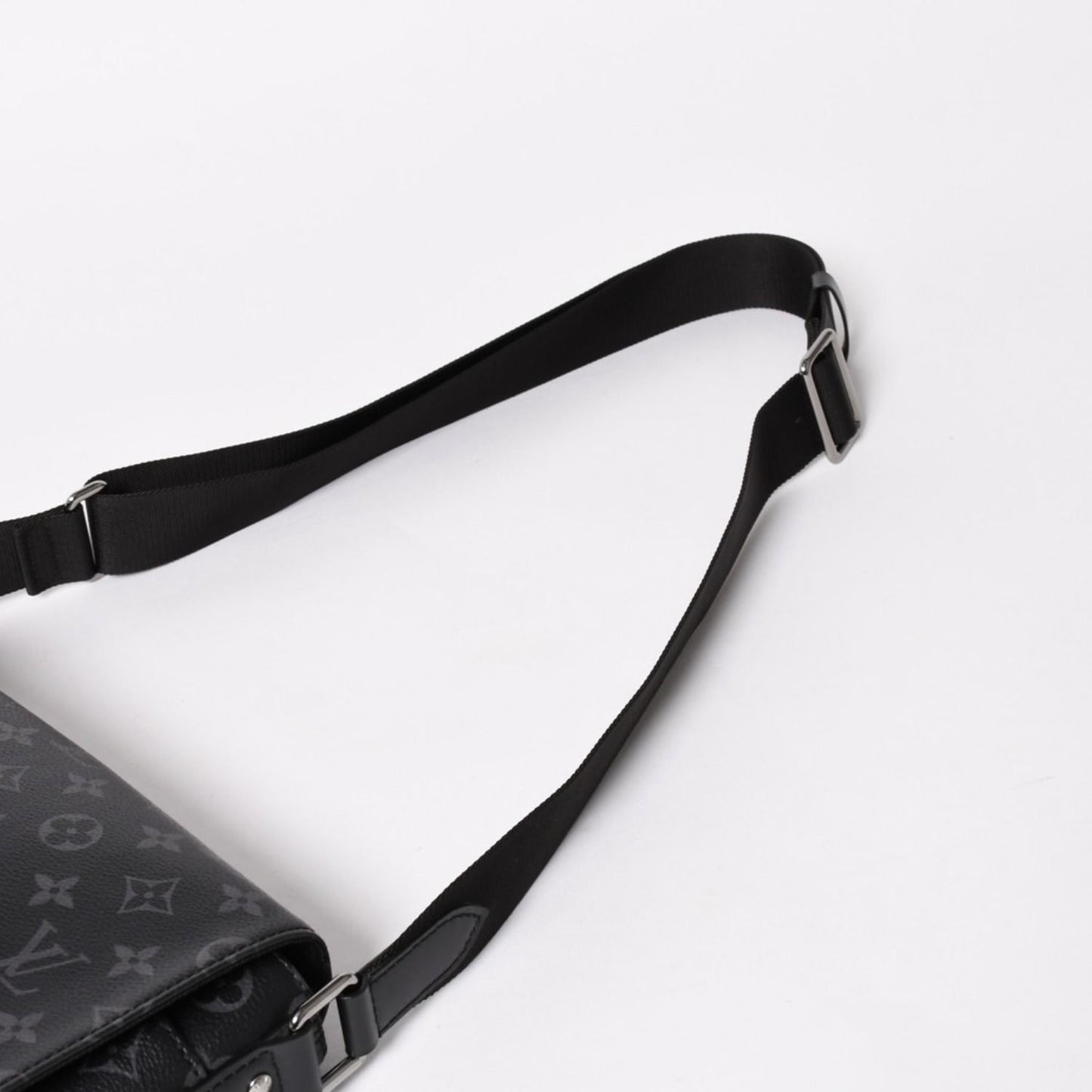 Louis Vuitton District MM Monogram Eclipse Shoulder Bag Black — view 8