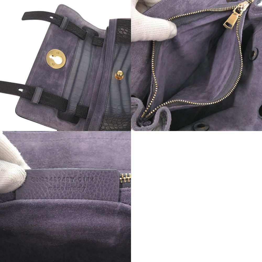 Saint Laurent Muse to Embossed Leather Gray Handbag — view 7
