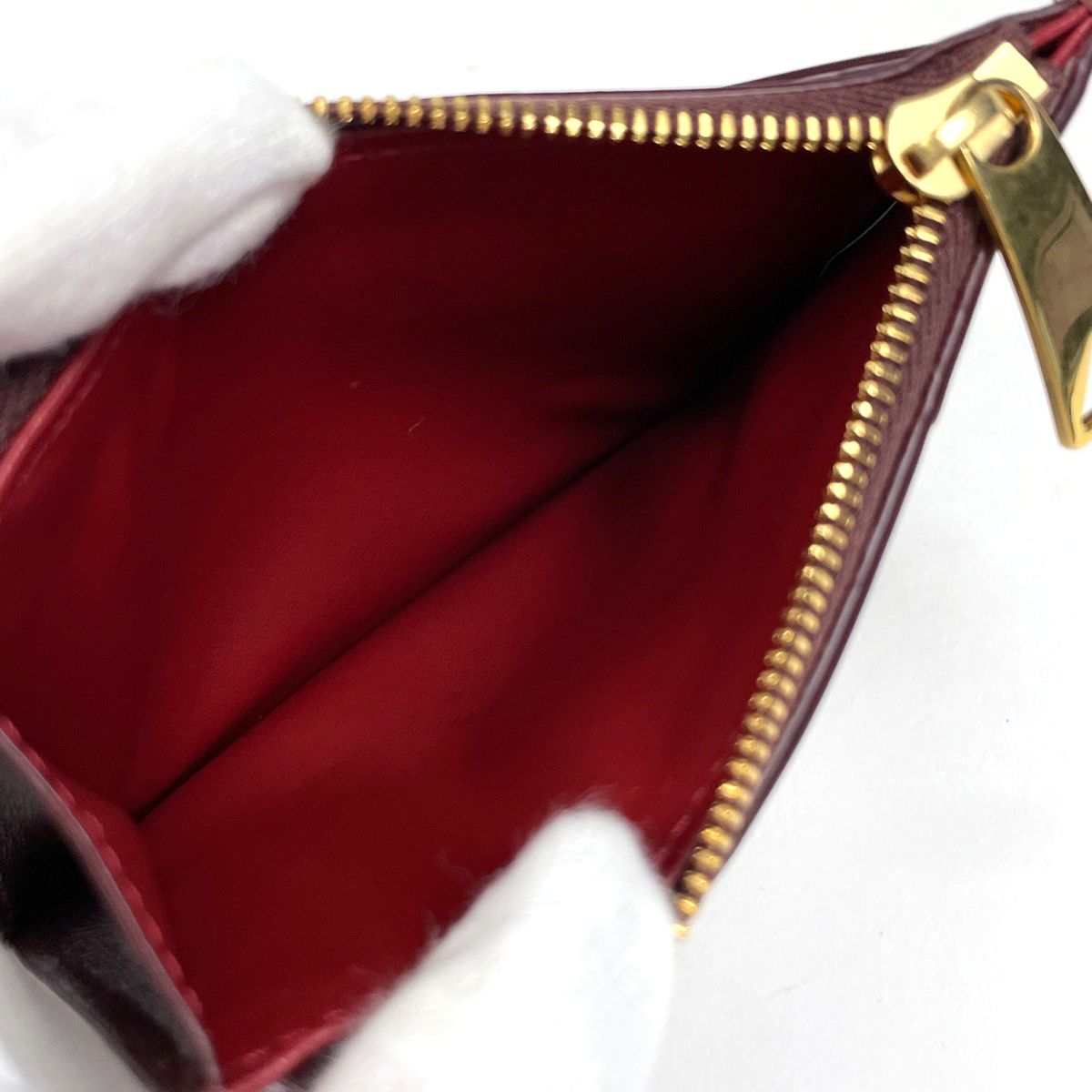 Bottega Veneta Cassette Fastener Card Case Coin Leather Bordeaux — view 6