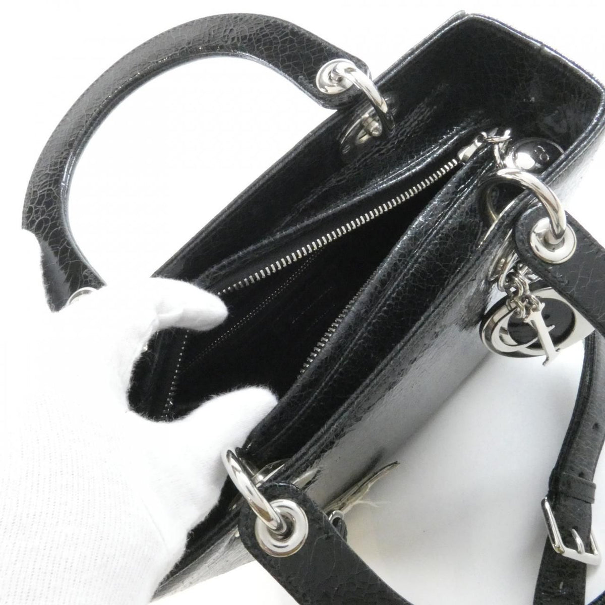 Dior Lady Dior Bag Handbag Black — view 6