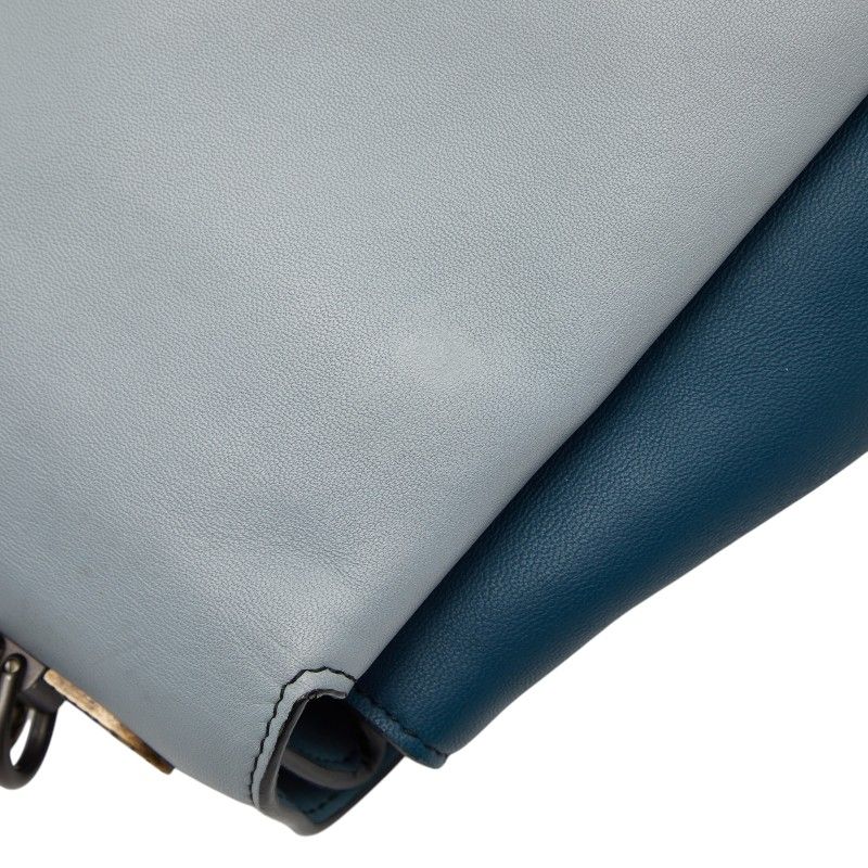 Bottega Veneta Piazza Top Handle Handbag Blue Leather — view 8
