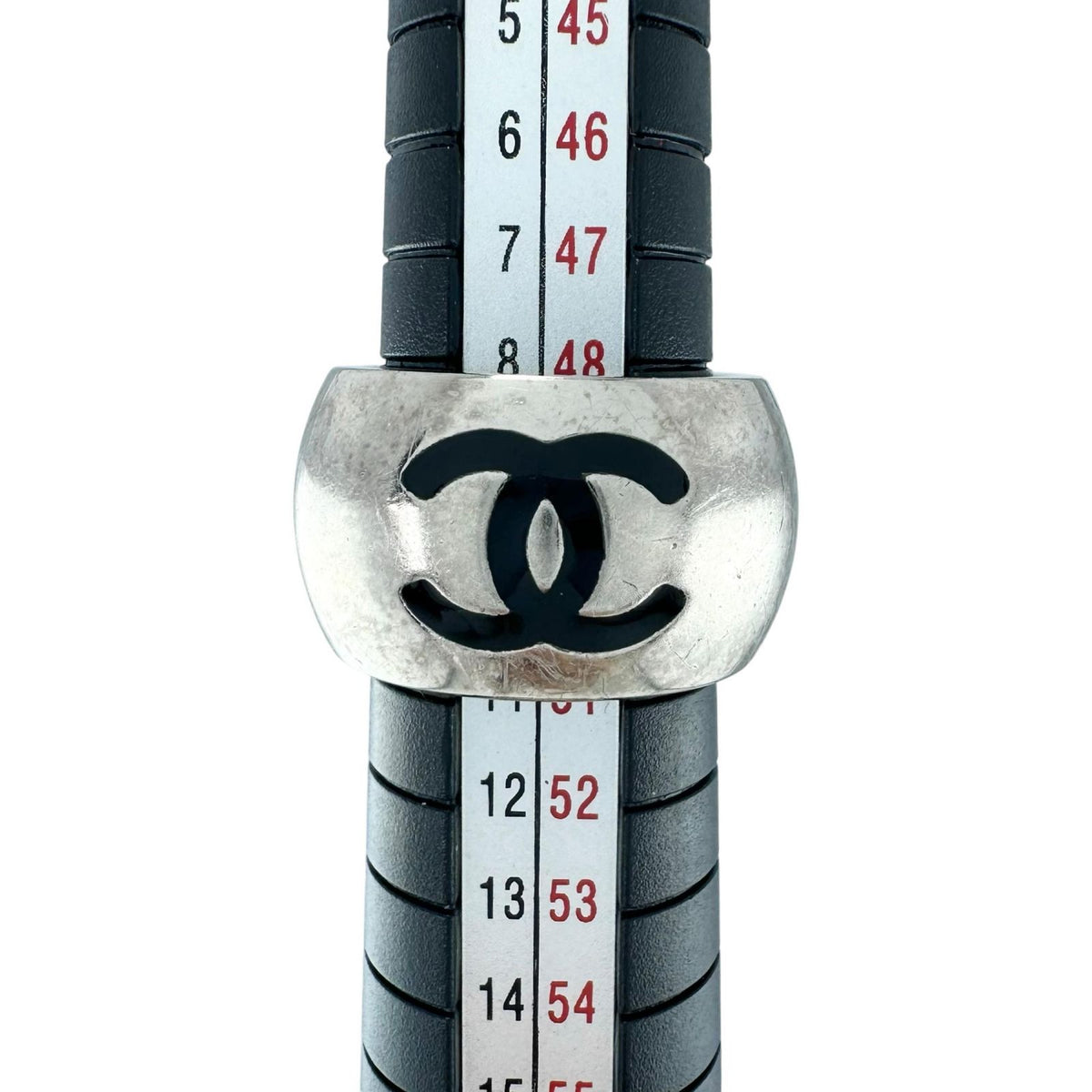 Chanel Ring Silver CC Logo — view 6
