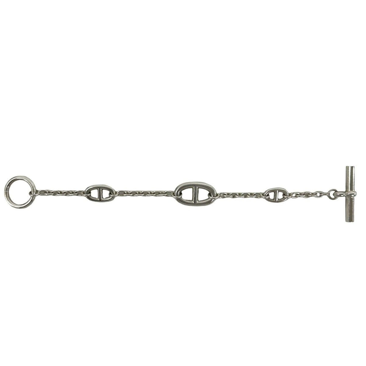 Hermes Farandole LG Bracelet 925 Sterling Silver Chain Bangle — view 6