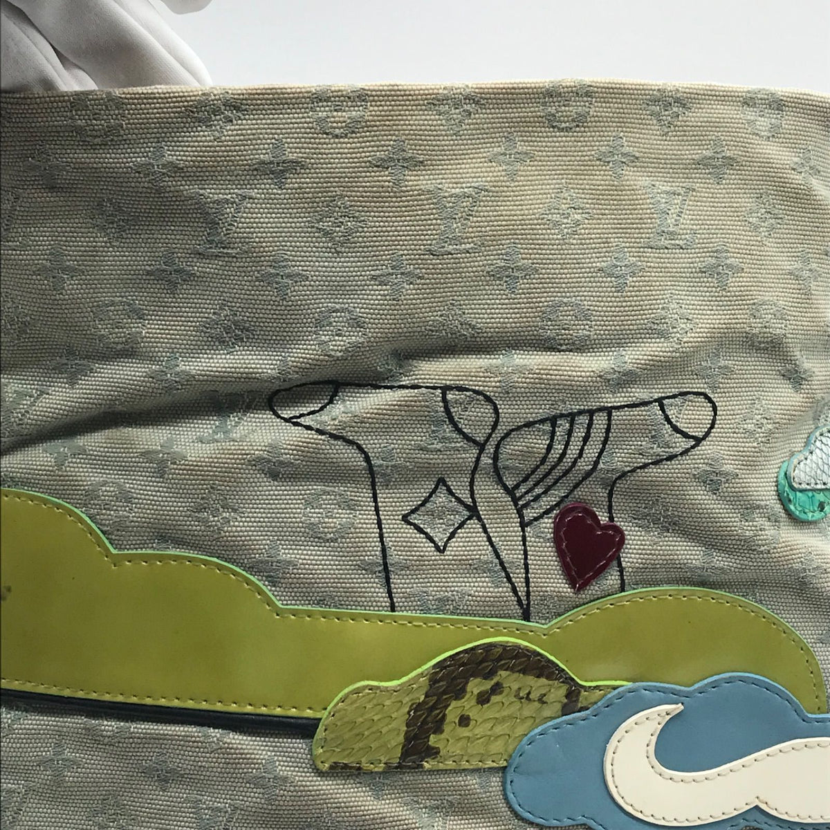 Louis Vuitton Monogram Mini Comte de Fe Besace Patchwork Shoulder Bag Multicolor — view 8