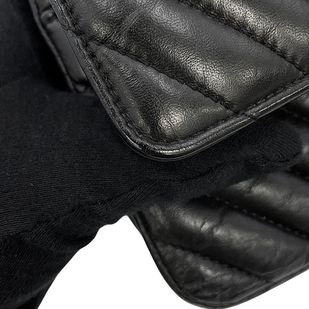 Chanel Chain Shoulder Bag 2.55 Blanc Aged Calf Leather Black — view 8
