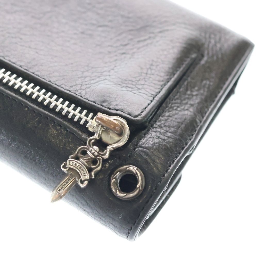 Chrome Hearts Wave Leather Wallet Black — view 6