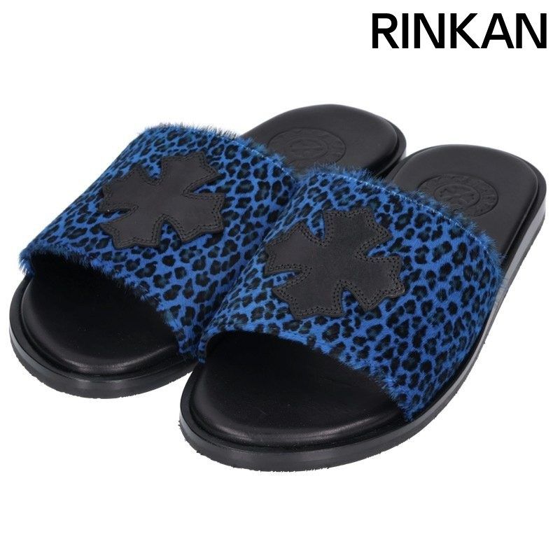 Chrome Hearts CH Slide CH Plus Patch Calf Hair Sandals