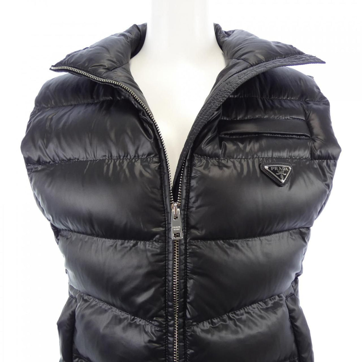 Prada Triangle Logo Down Vest — view 6