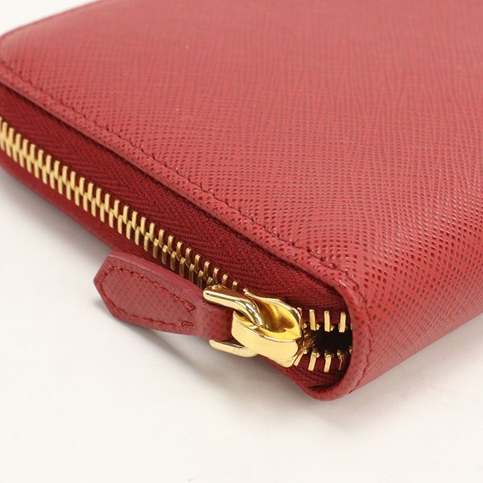 Prada Zip Around Saffiano Leather Wallet — view 5