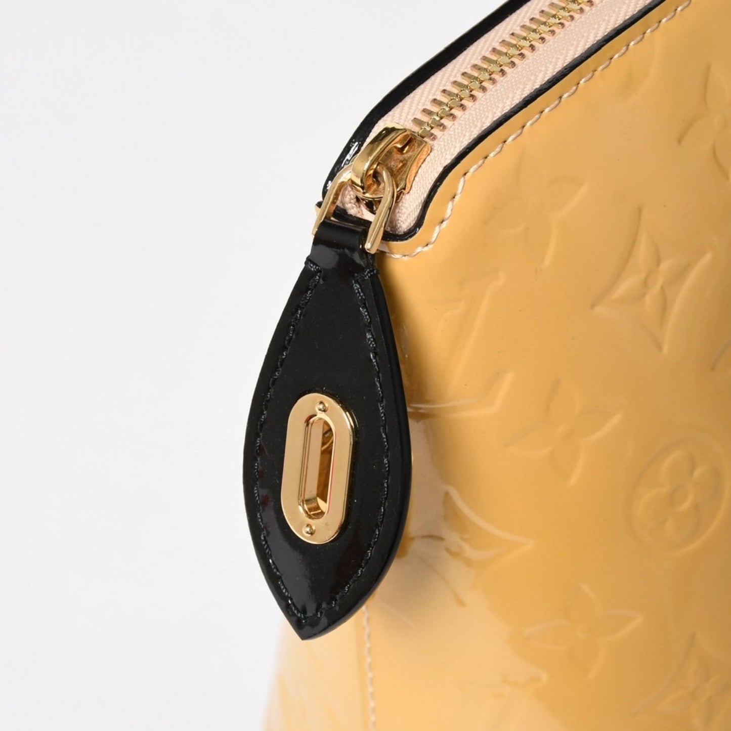 Louis Vuitton PM Handbag Monogram Vernis Yellow Black Gold 4 — view 8