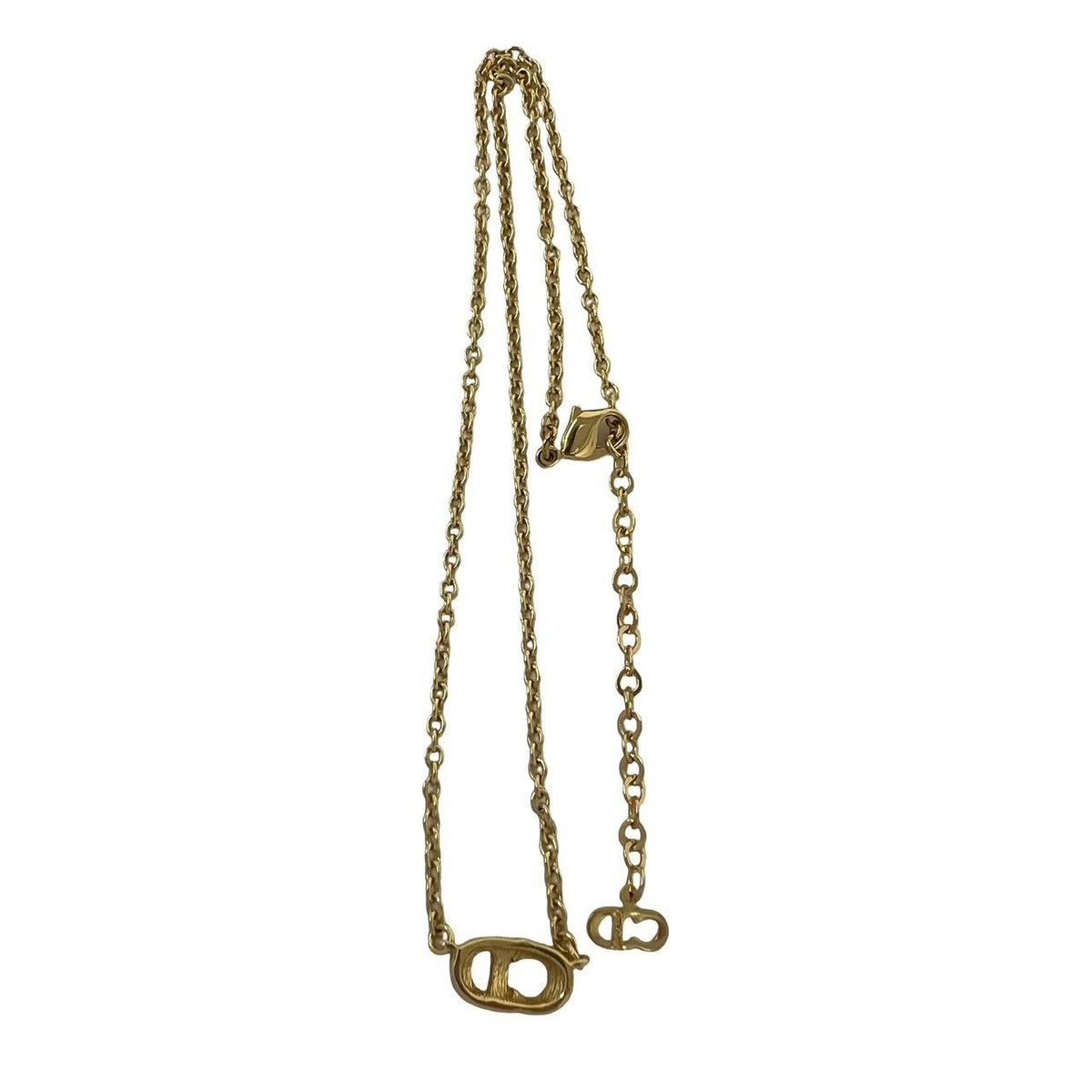 Dior CD Logo Motif Pendant Gold — view 5