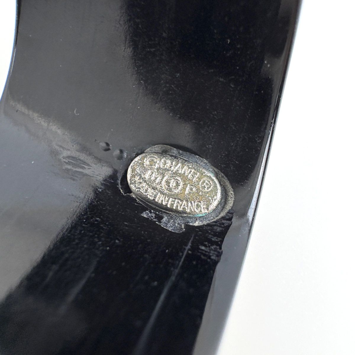 Chanel Ring CC Logo Plastic Black — view 5