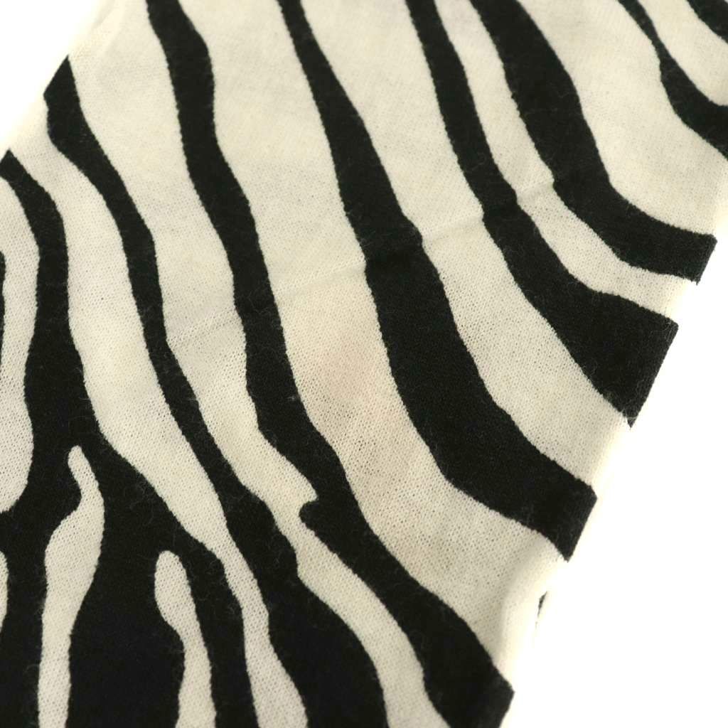 Dolce & Gabbana Cardigan Zebra Pattern Long Sleeve Cotton 40 Black White — view 6