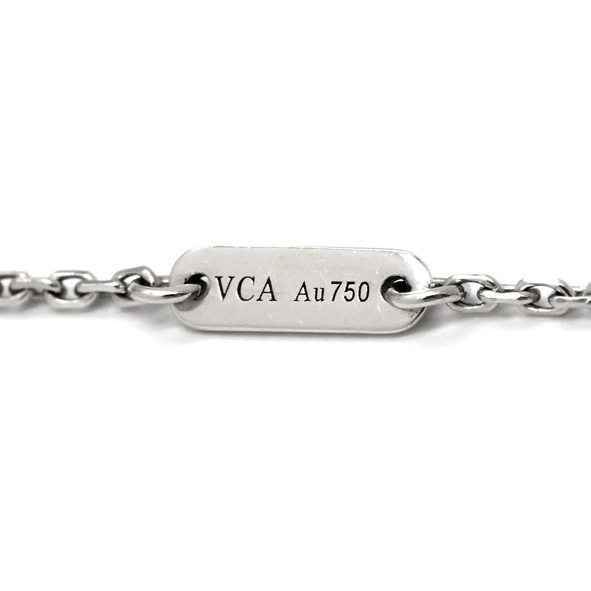 Van Cleef & Arpels Necklace Sweet Alhambra Pendant White Gold 750 18K Diamond — view 8