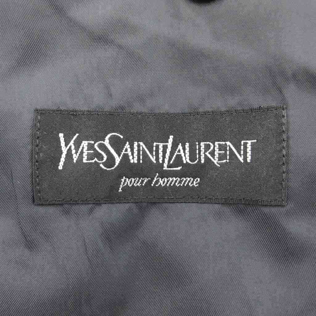 Saint Laurent Suit Set Jacket Pants Wool Be4 Navy Dark Blue Double Breasted — view 8