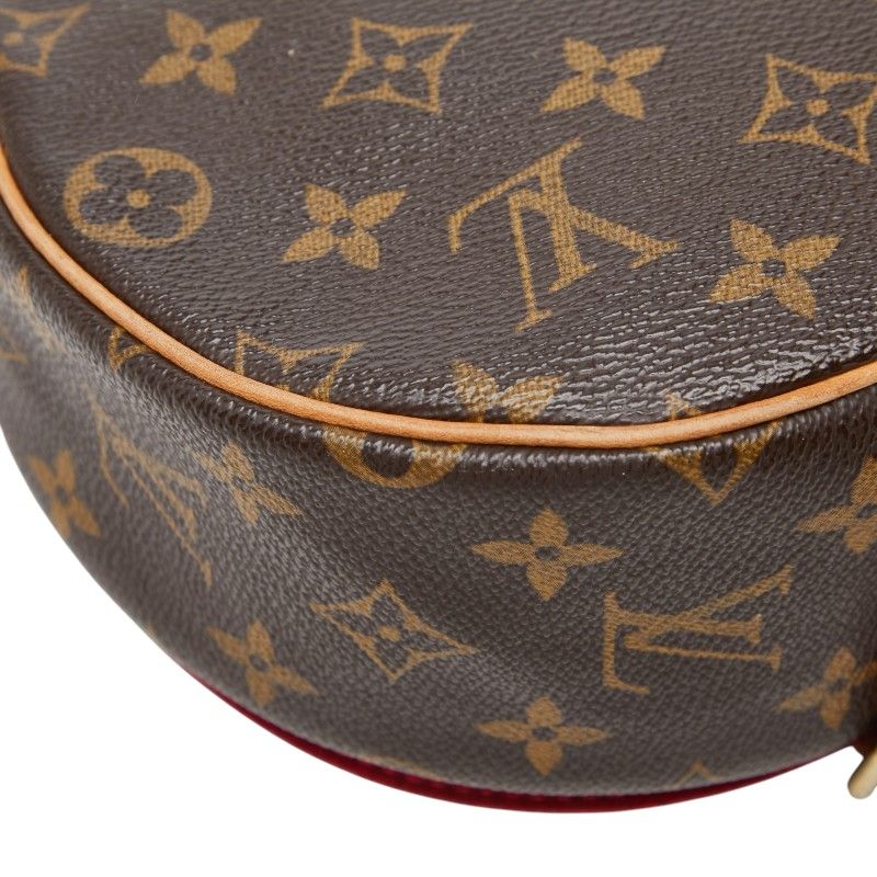 Louis Vuitton Monogram Tambourine Crossbody Shoulder Bag Brown Leather — view 8