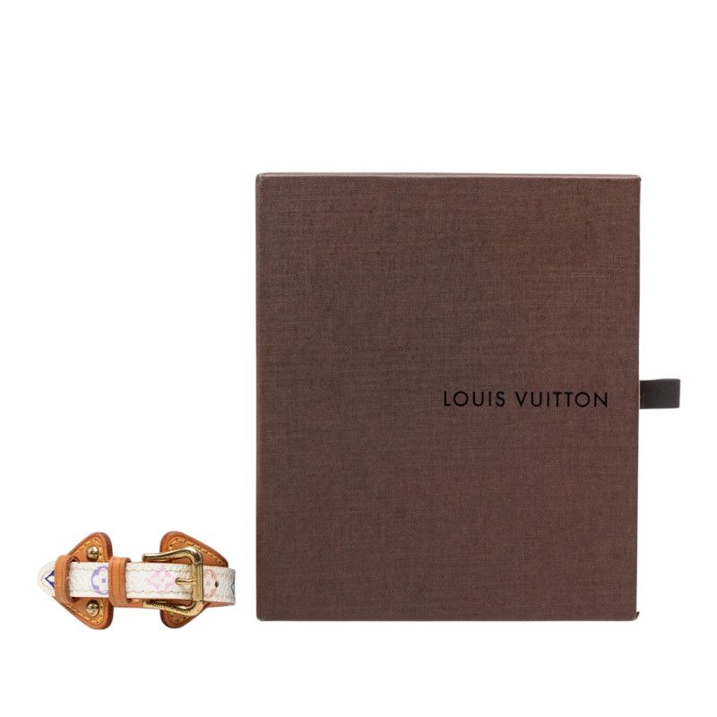 Louis Vuitton Monogram Bracelet Theda PM White Multicolor Leather — view 7