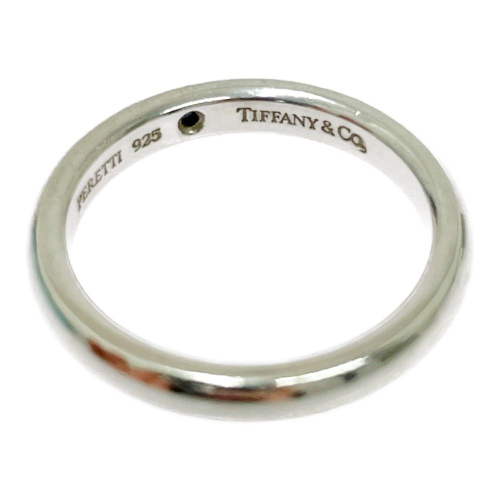 Tiffany & Co Silver Blue Sapphire Stacking Band Ring — view 7