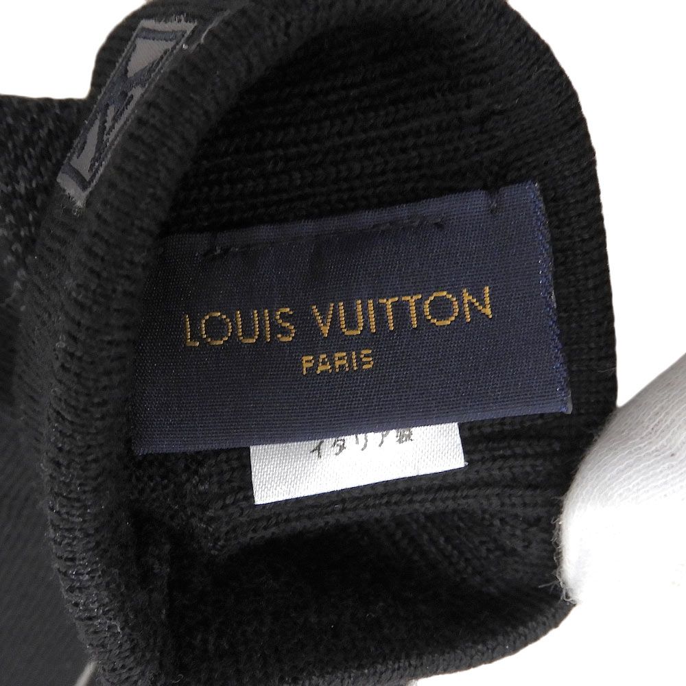 Louis Vuitton Gon Petit Damier Wool Gloves Black — view 8