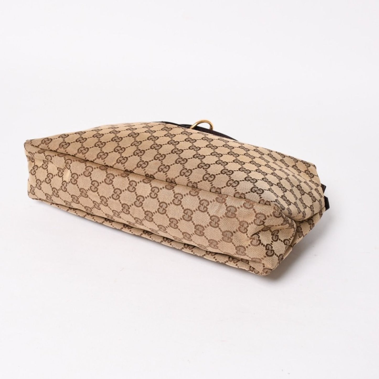 Gucci Bag Horsebit GG Canvas Brown Gold — view 8
