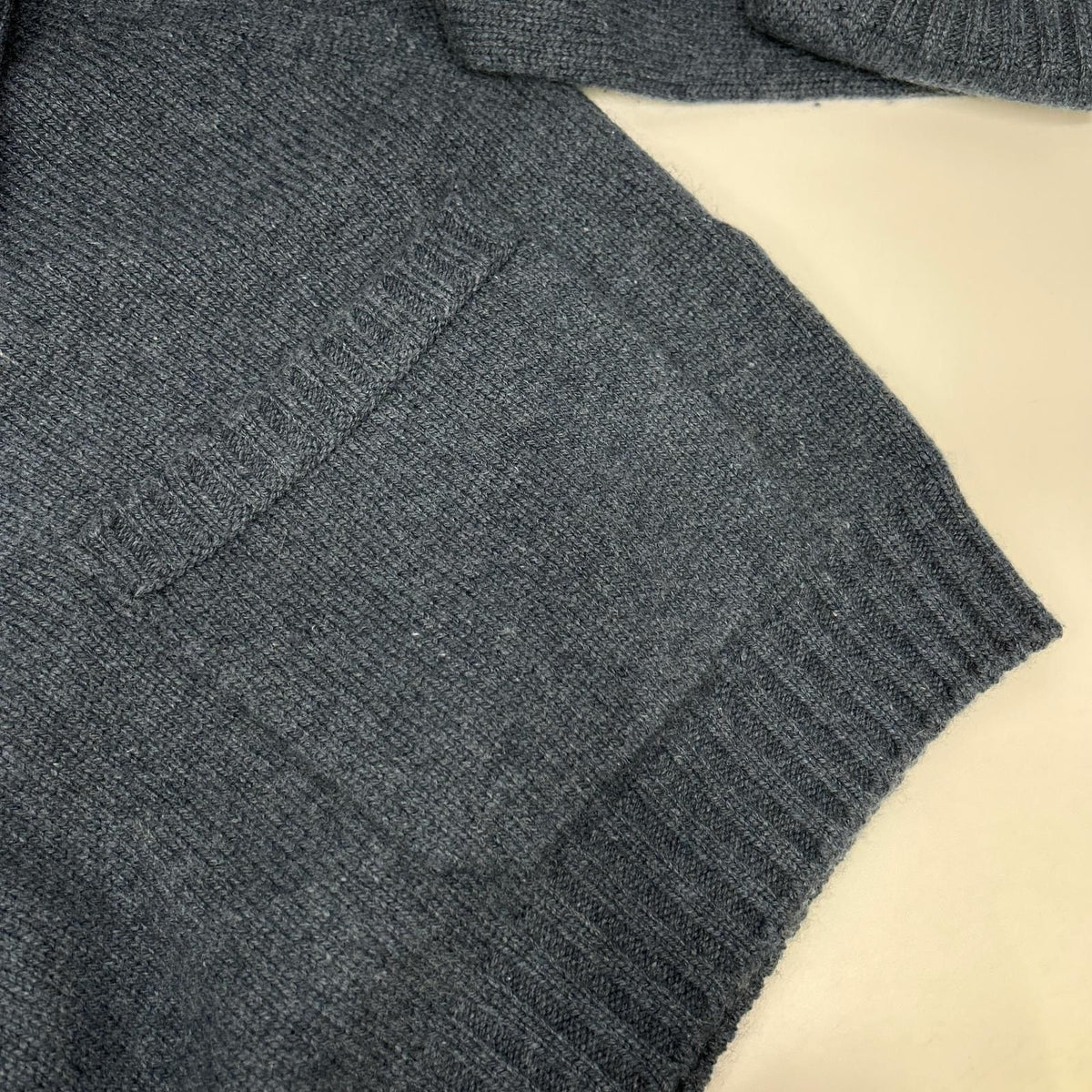 Celine Blue Cashmere 100 Hedi Slimane Era Open Collar Sweater Color Pullover — view 7