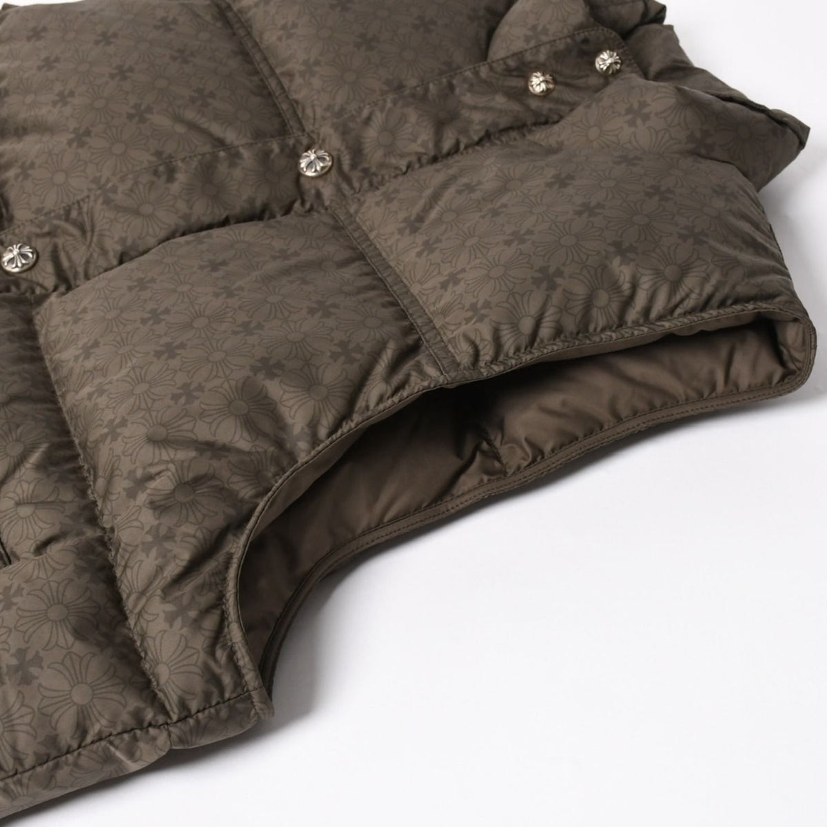 Chrome Hearts CH Plus Stiff Down Vest CH Khaki All Over Print M — view 8