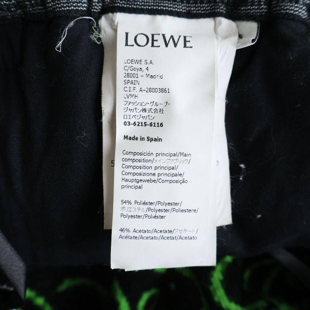 Loewe Jacquard Bermuda Shorts Anagram Black Green — view 8