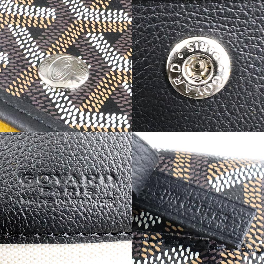Goyard Saint Louis PM Black Tote Bag Din Canvas Leather with Clip — view 7